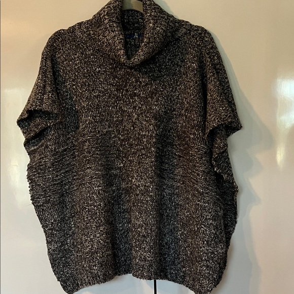 Apt. 9 Sweaters - Apt. 9 Black and Gray Cowl Neck Sweater. Pull over, open sides. Poncho Sweater